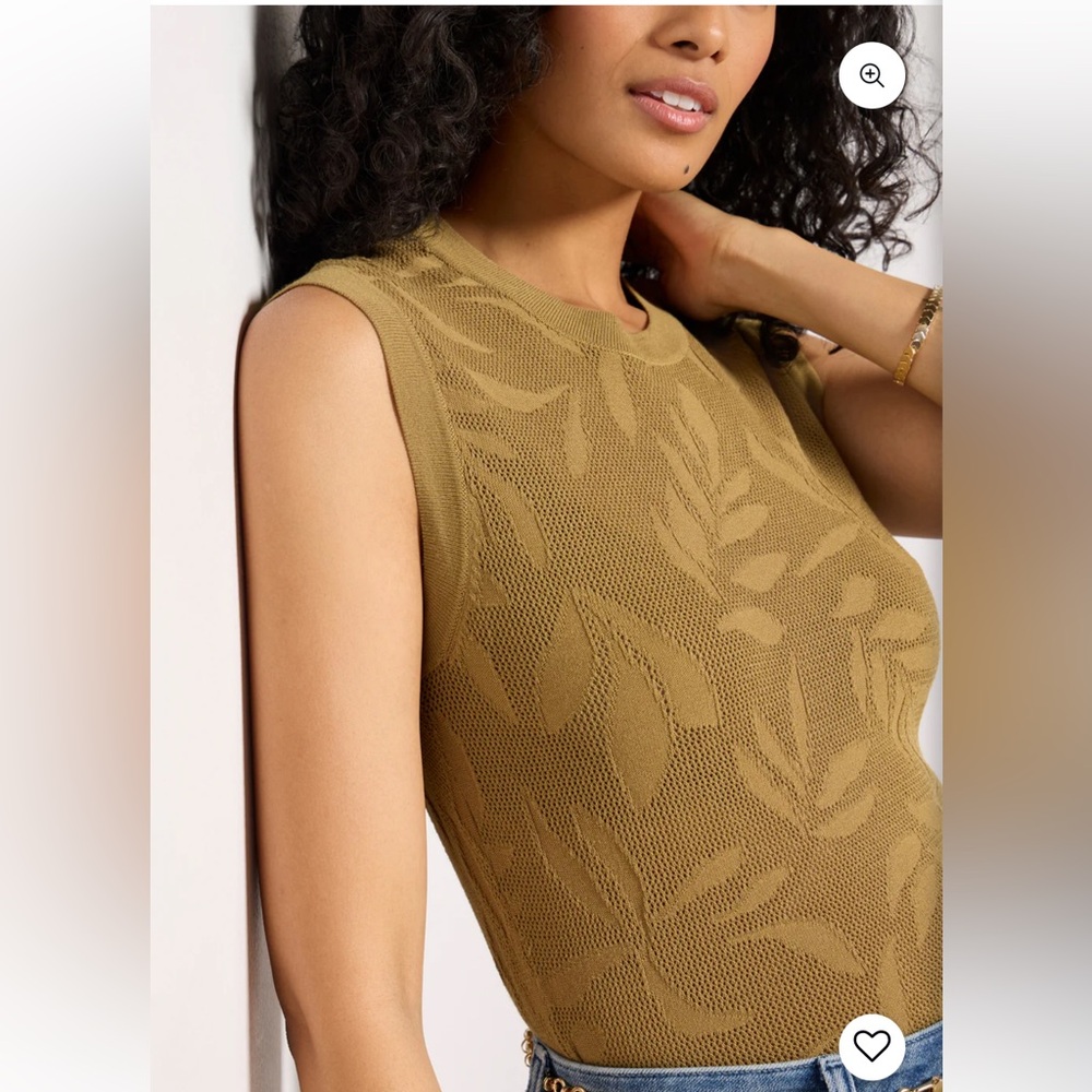 NWT-Zsupply  tibi mesh tank olive green size M - Picture 6 of 9